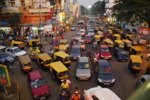 left traffic in India...