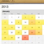 Apple's skeuomorphic calendar design