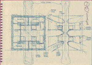 top storey and watchtower roof and ribs