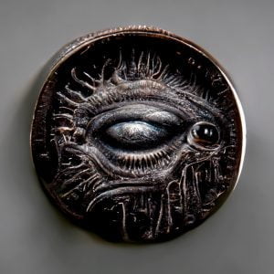 iron Eye coin from The Stone Dance of the Chameleon